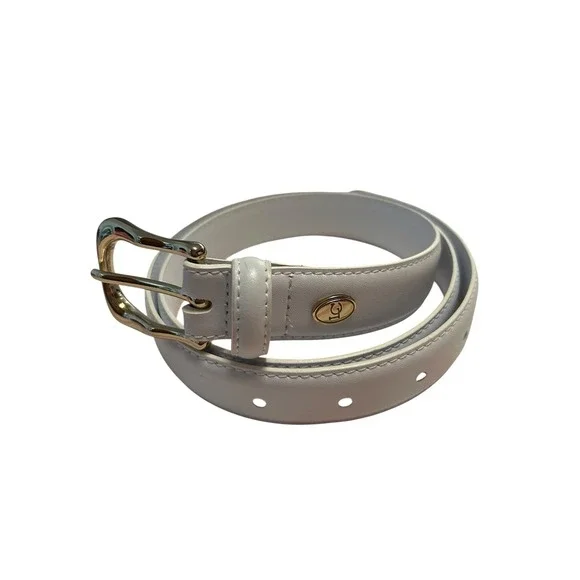 Liz Claiborne Vintage Faux Leather 1" Belt Women's Size Medium 37.5" White NWOT - Picture 4 of 12